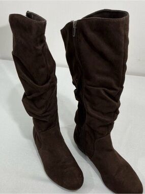 LOWER EAST SIDE Dark Brown Slouch Boots